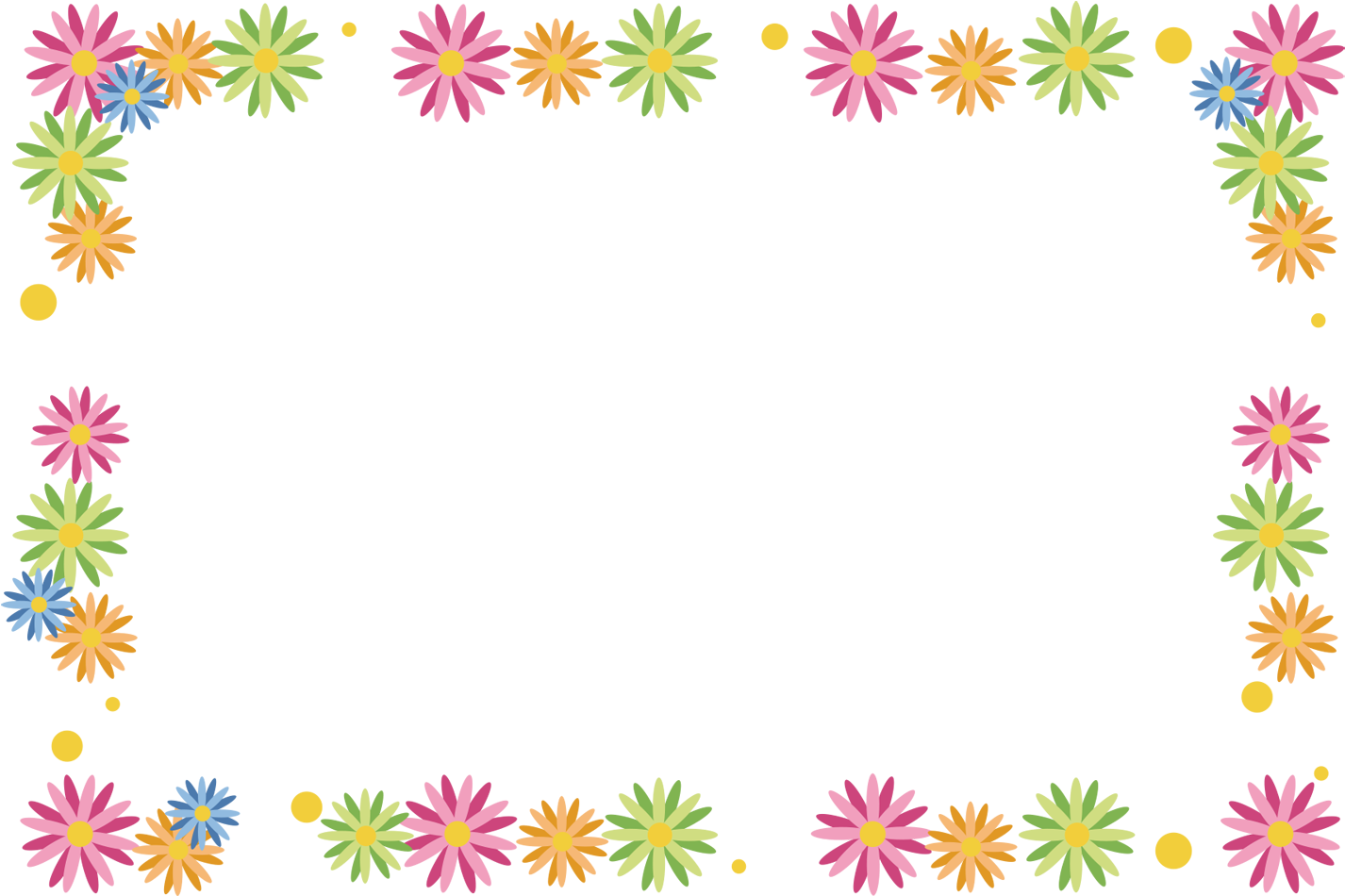 A Black Background With Colorful Flowers