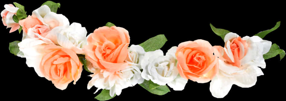 A Group Of Orange And White Flowers