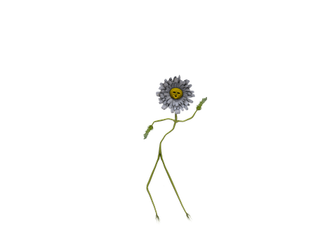 A Flower With Legs And Arms