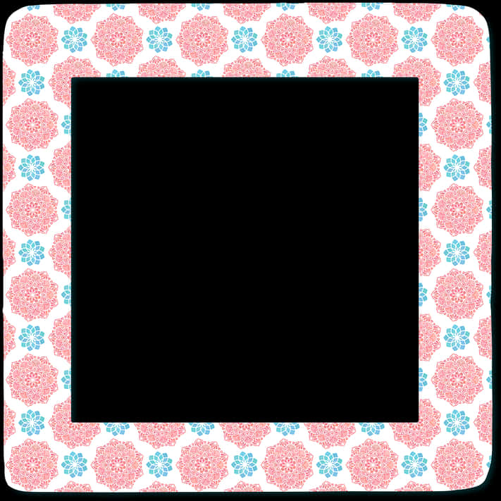 Flower Frame, Border, Pink, Blue, Ornamental, Floral - Picture Frame, Hd Png Download