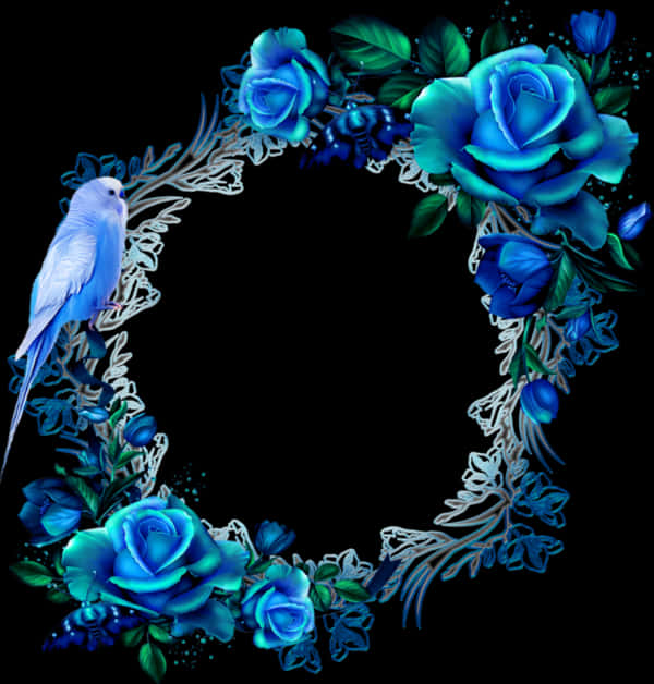 Flower Frame Png, Blue Flowers, Paper Flowers, 3d Sheets, - Blue Rose Border Png, Transparent Png