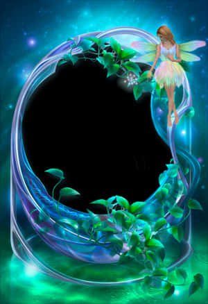 Fairy Looking At Flower Frame