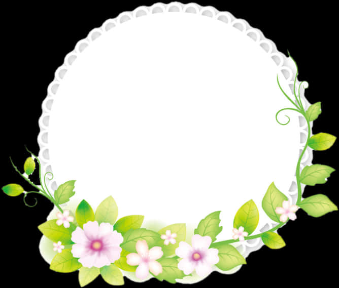 Flower Illustrator Frame Fresh Adobe Round Clipart - Transparent Background Flower Frame Png, Png Download