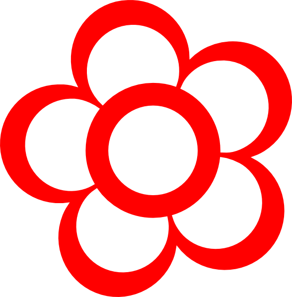 A Red Circle Design On A Black Background