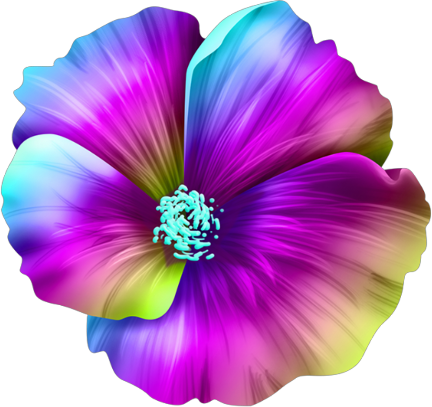 A Colorful Flower With A Black Background