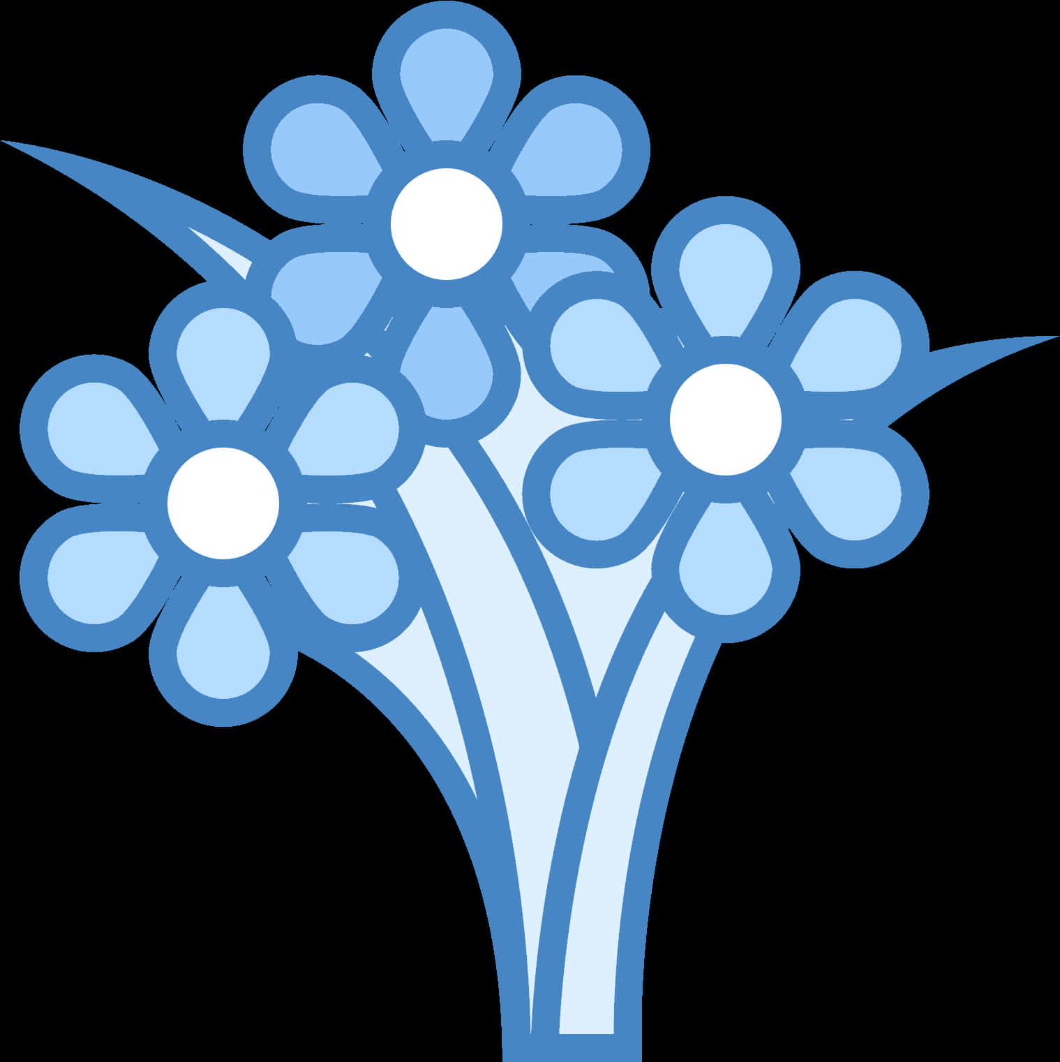 A Blue And White Flower Bouquet