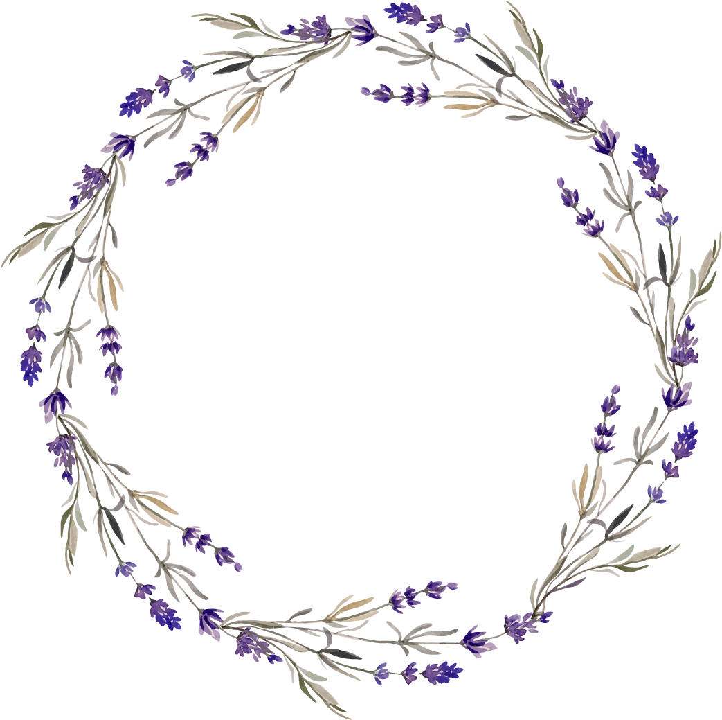 A Wreath Of Lavender Flowers
