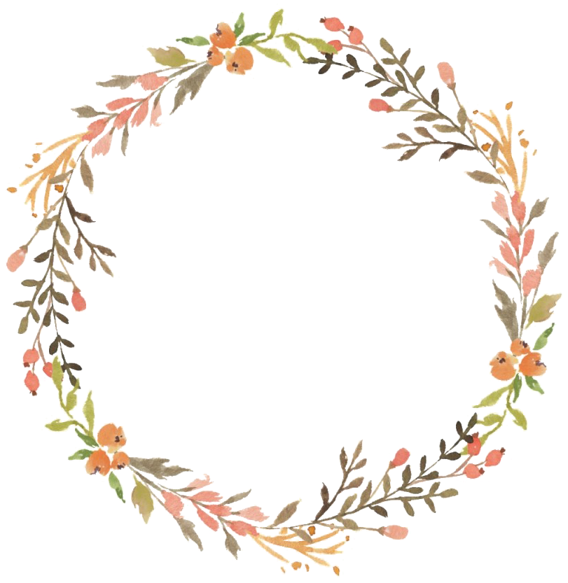 A Wreath Of Leaves And Flowers