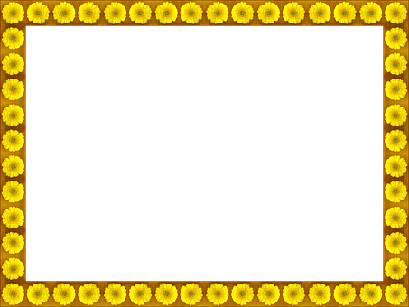 A Yellow Flower Frame With A Black Background