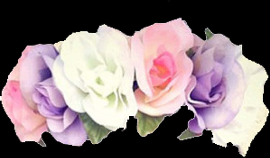 Flowers Flower Floral Crowns Crown Roses Rose - Aesthetic Flower Crown Transparent, Hd Png Download