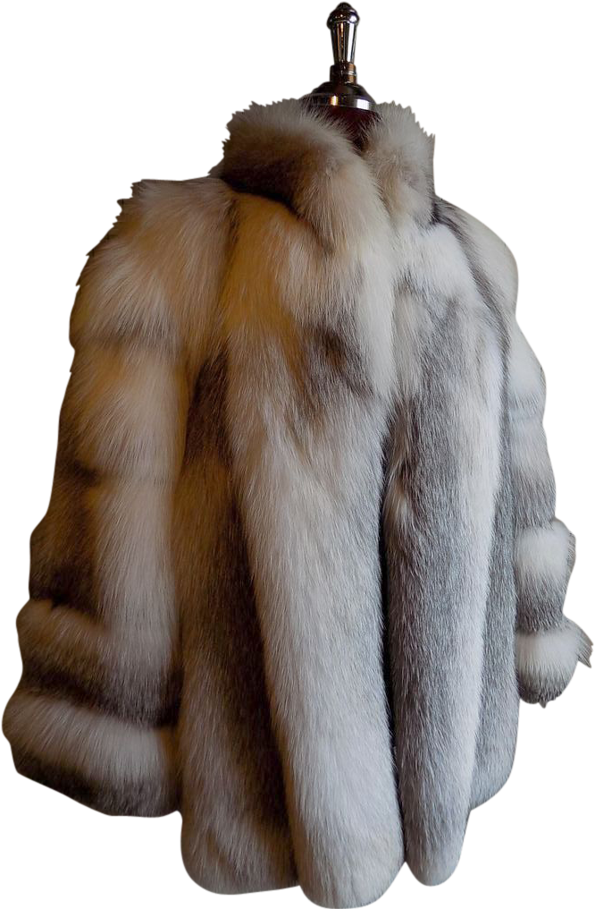 A Fur Coat On A Black Background