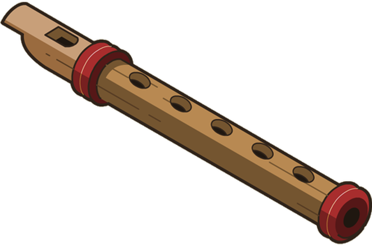 A Cartoon Of A Flute