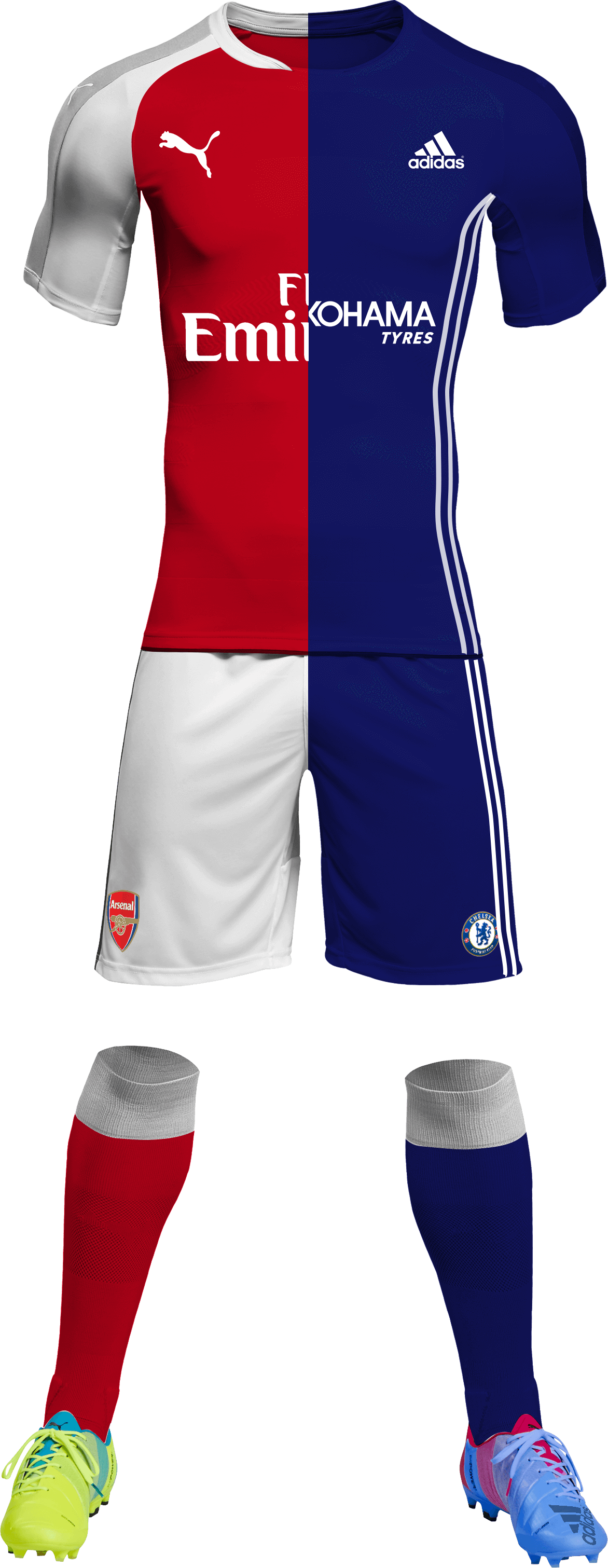 A Pair Of Shorts With A Red And Blue Design