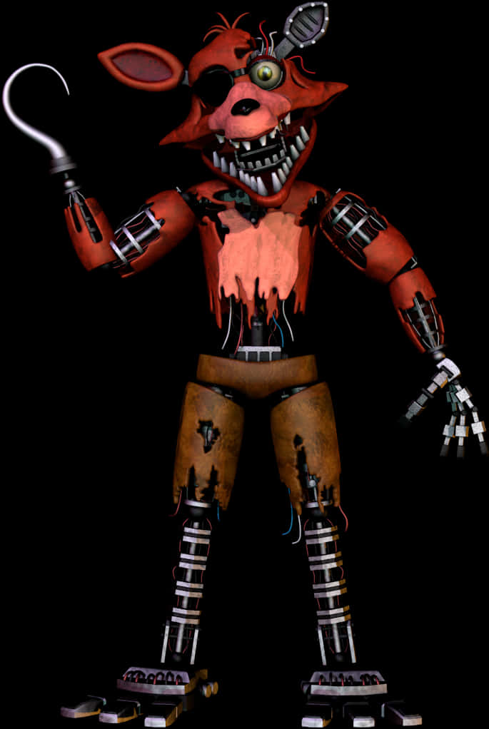 Scary Face Of Withered Foxy
