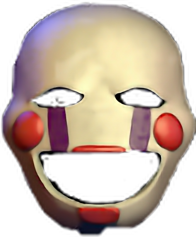 A Mask With Red And Purple Eyes And A Red Nose