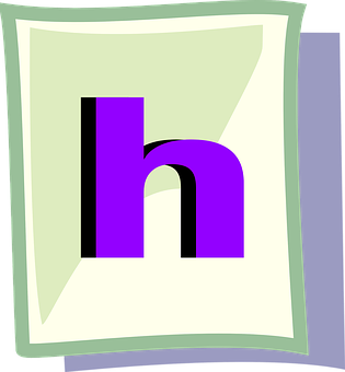 A Purple Letter On A White Square