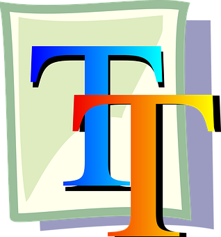 A Colorful Letter T On A White Square