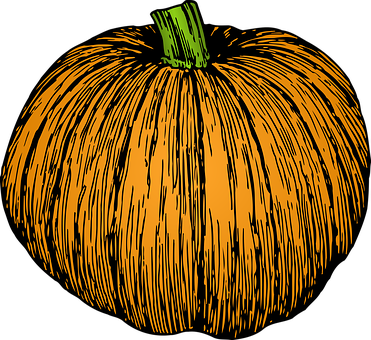 A Pumpkin With A Green Stem