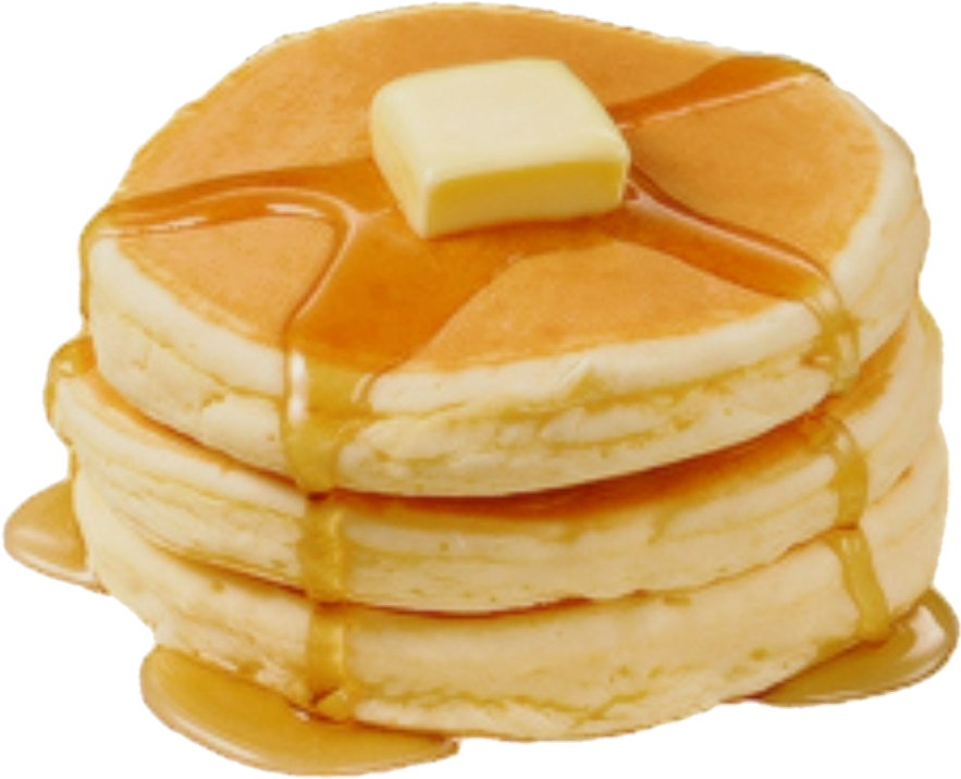 A Stack Of Pancakes With Butter And Syrup