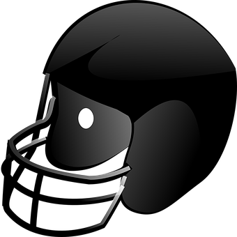 A Black Helmet With A White Dot On It