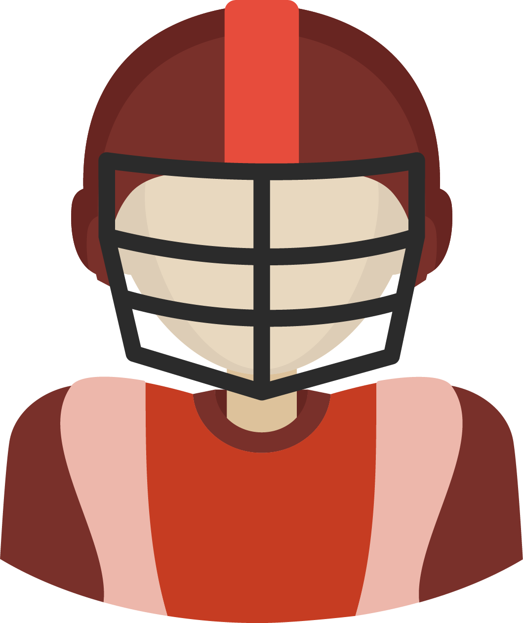 A Cartoon Of A Football Player
