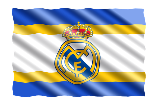 A Blue Yellow And White Flag With A Crown And A White And Blue Stripe