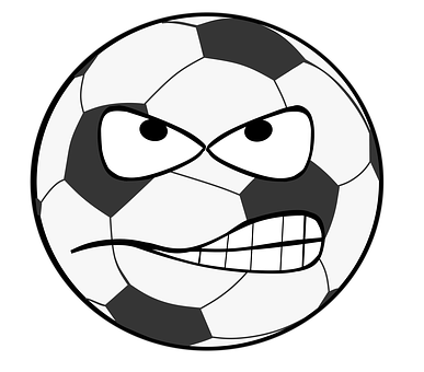 A Cartoon Football Ball With A Face