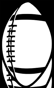 A Black And White Logo Of A Football