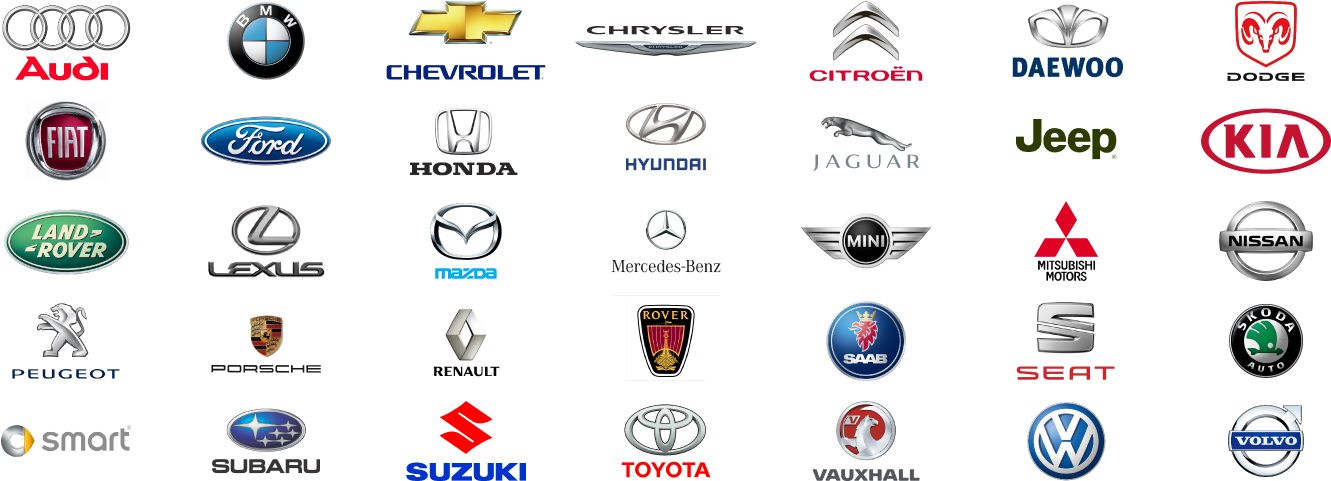 A Group Of Logos On A Black Background