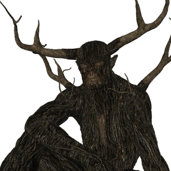 A Tree Man With Antlers