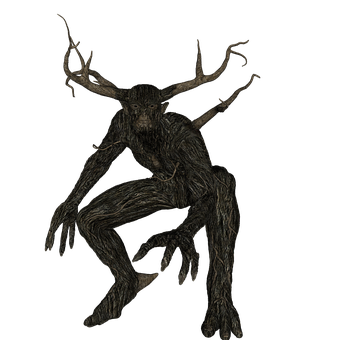 A Tree Man With Antlers