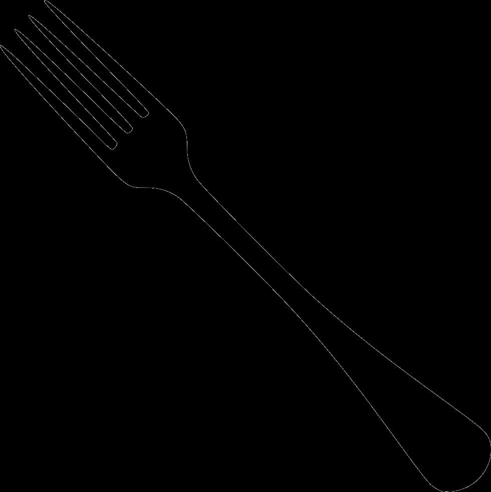 A Fork On A Black Background