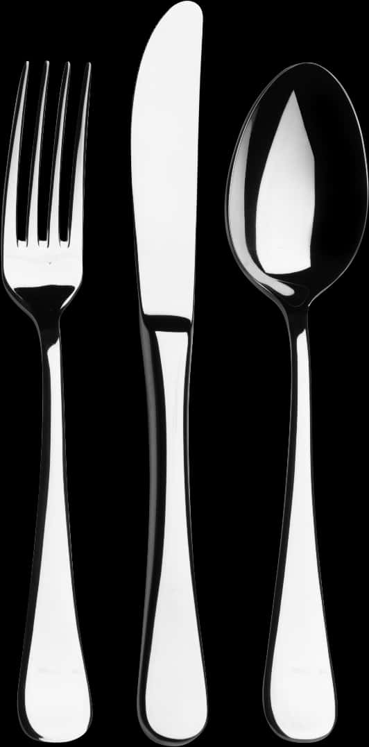 A Silverware With A Fork And Spoon