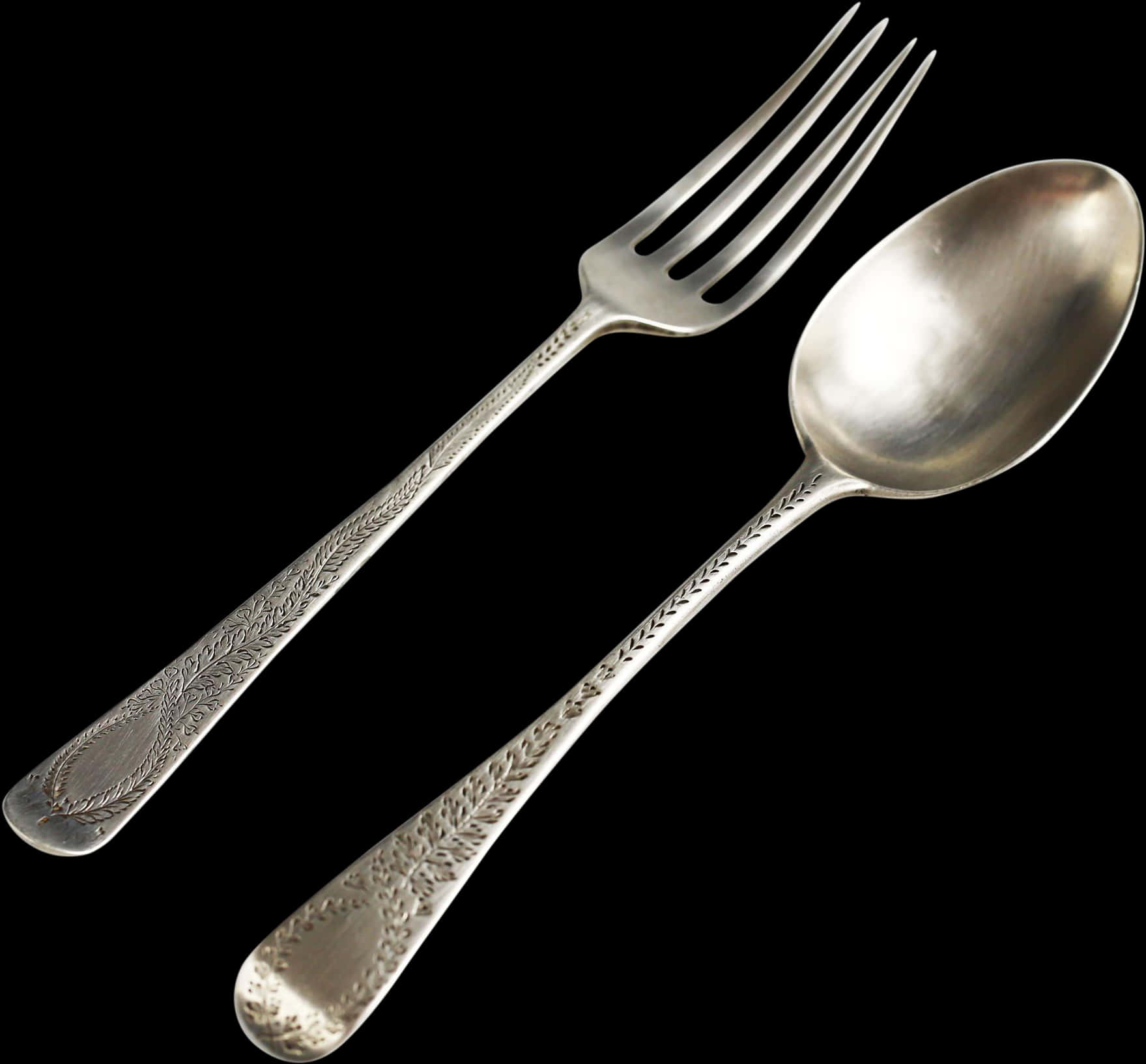 A Silver Spoon And Fork