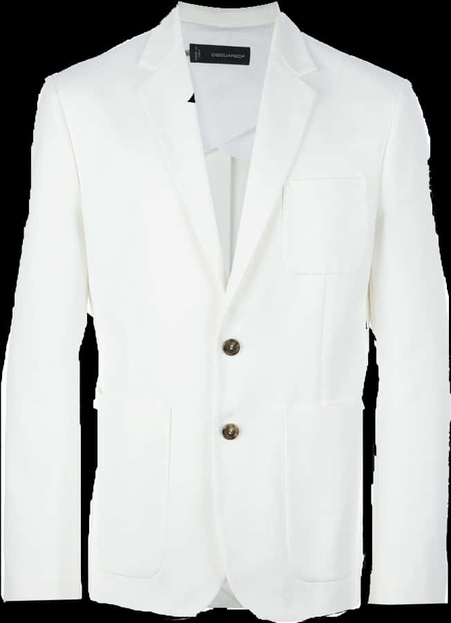 A White Suit Jacket With Buttons