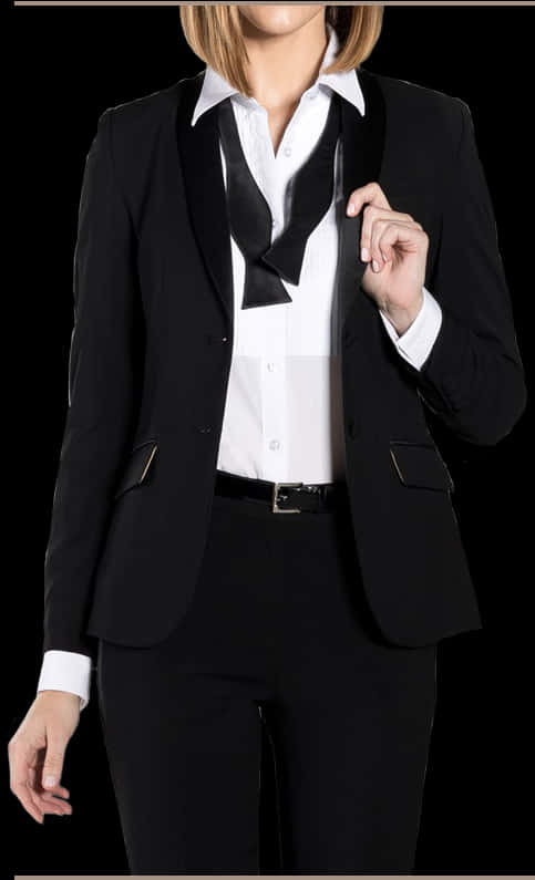 A Woman In A Suit And Tie
