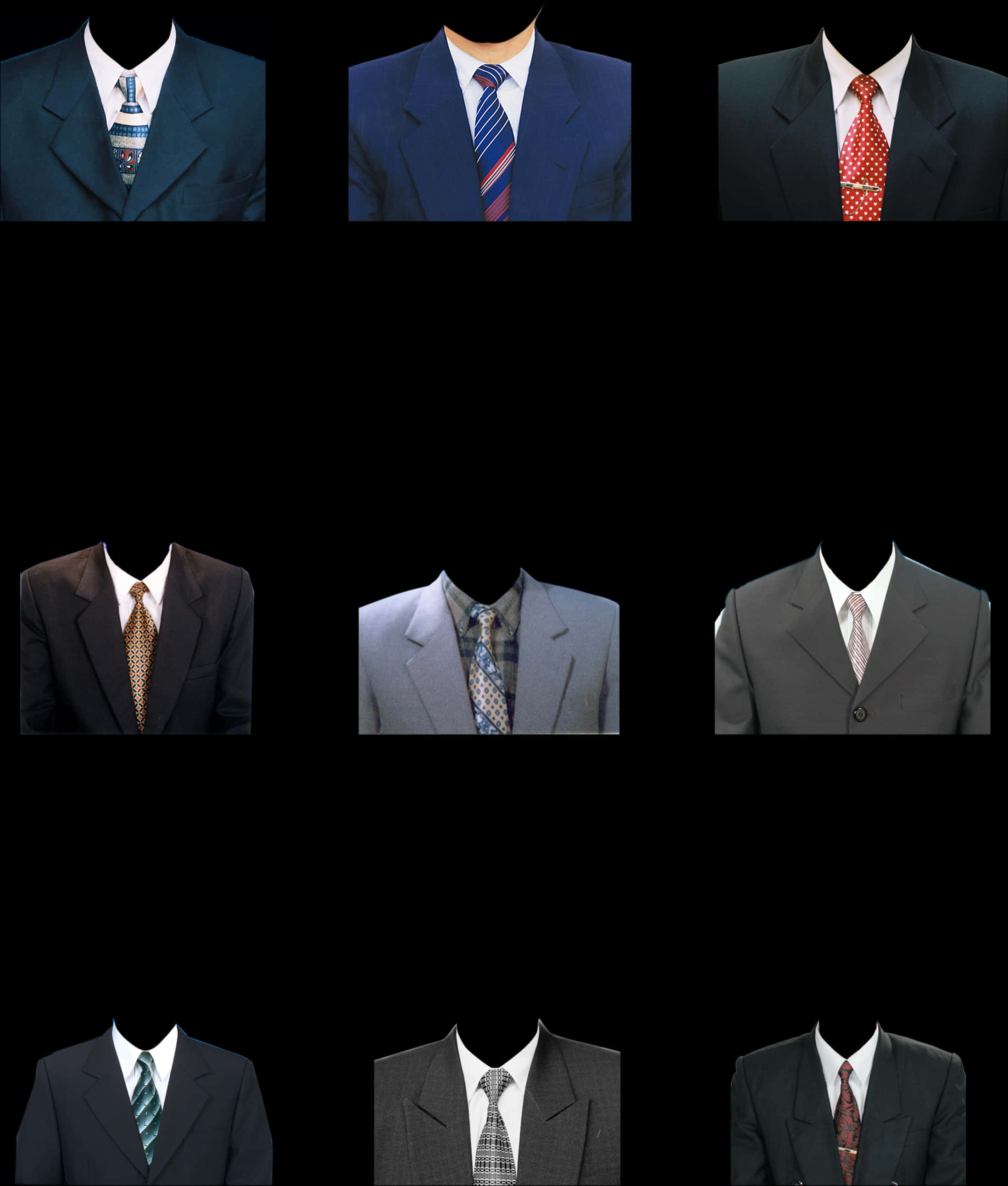 A Collage Of Different Suits