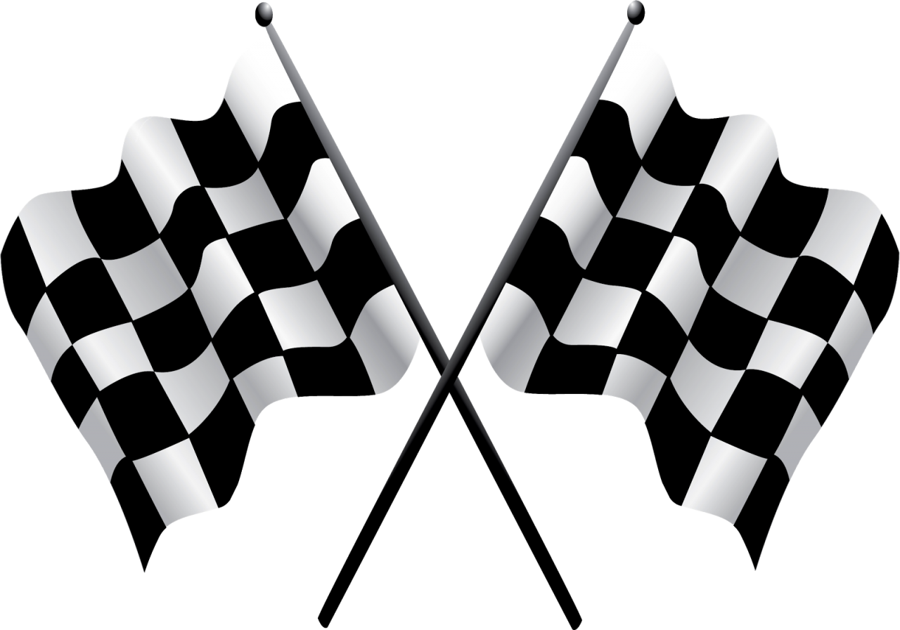 A Pair Of Checkered Flags