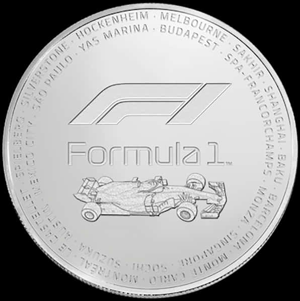 Formula 1 Silver Coin - Formule 1 Coin, Hd Png Download