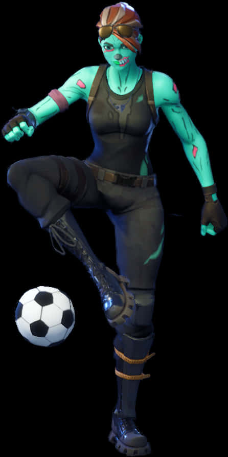 A Person In A Garment Kicking A Football Ball