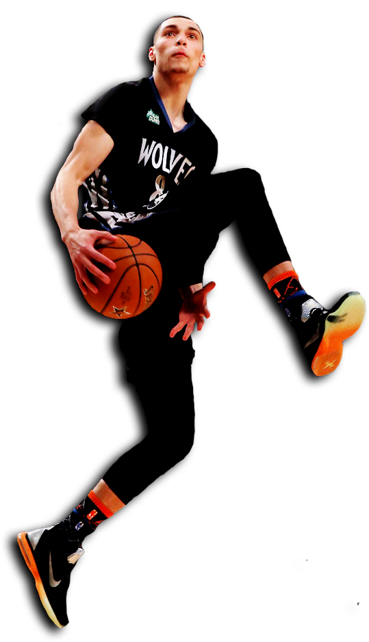 A Man In Basketball Uniform Jumping With A Basketball