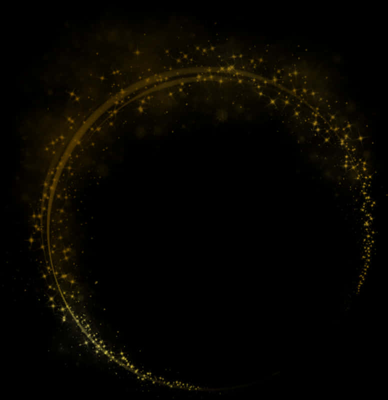 A Gold Circle With Stars