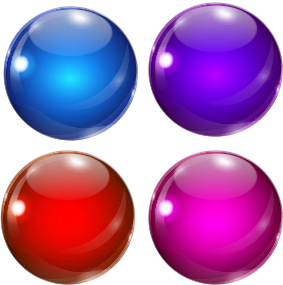 A Group Of Colorful Spheres