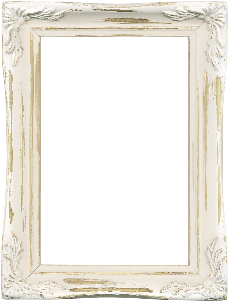 A White Rectangular Frame With A Black Background