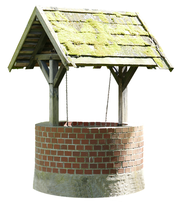 A Well With A Roof And Moss On It