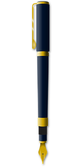 A Blue And Yellow Pen