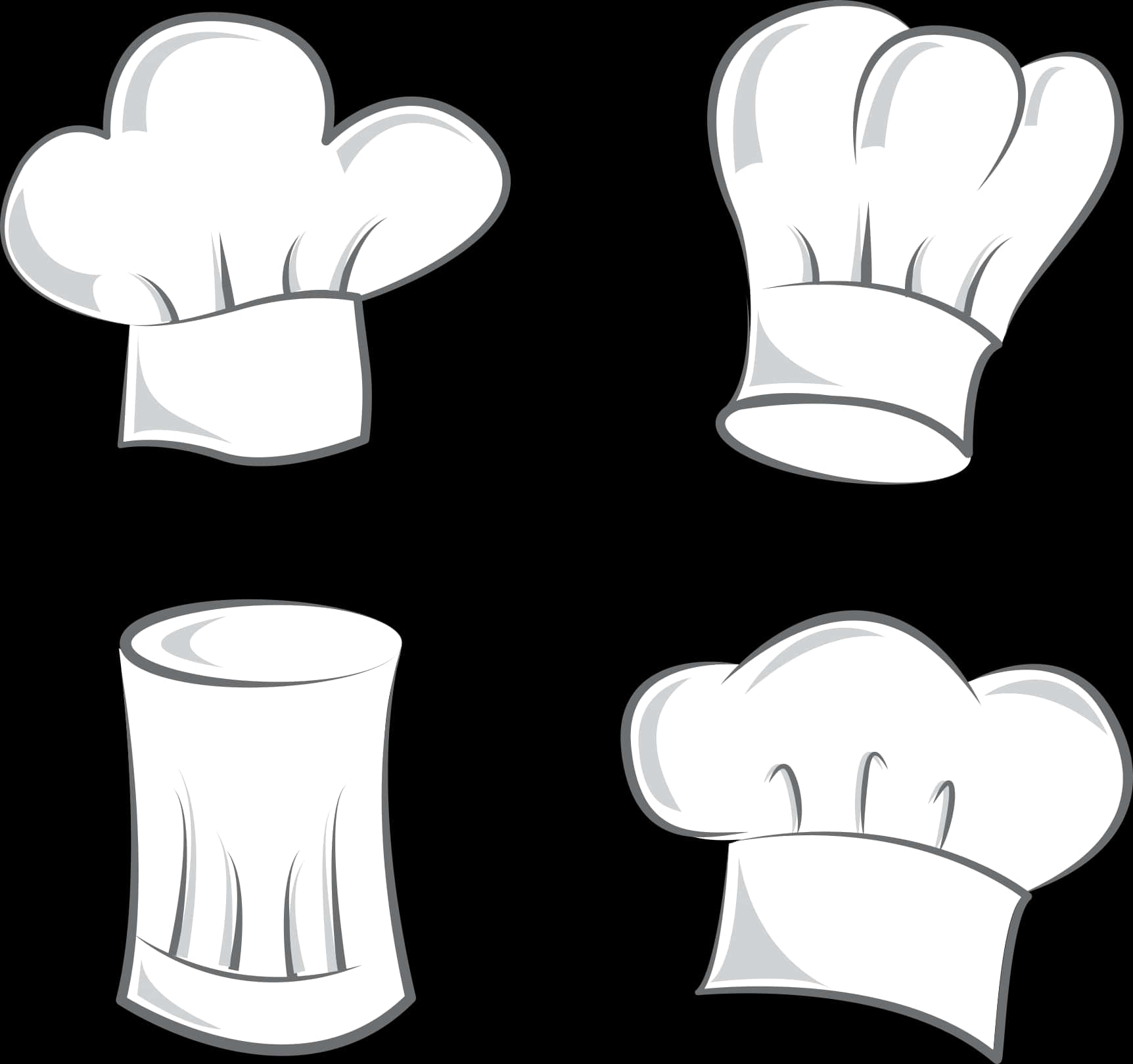 Four Chef Hat Graphics