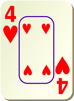 A Card With A Card In The Middle
