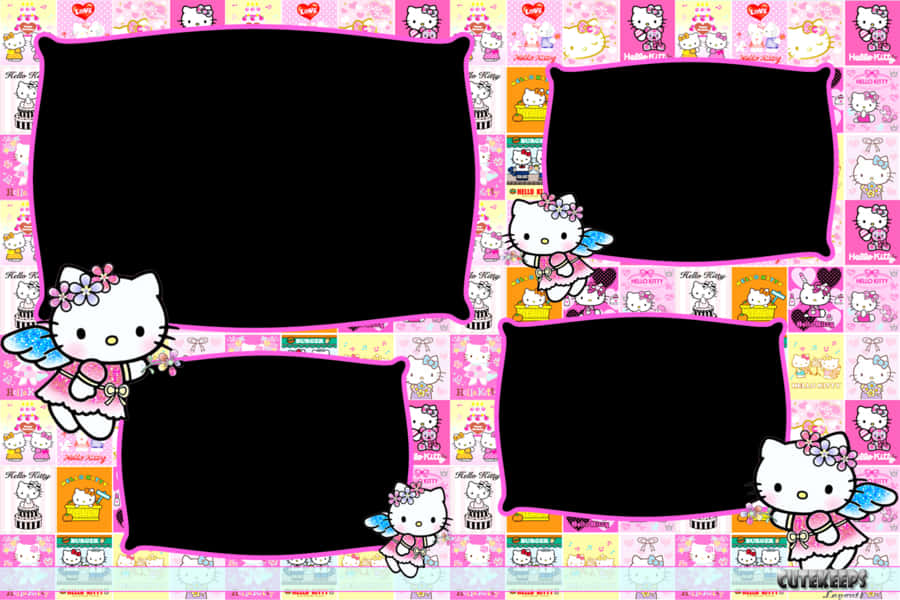 Four-photo Hello Kitty Frame
