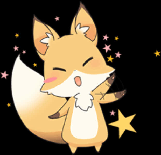 #fox #kawaii #cute #png #overlay #edit - Fox Line Sticker, Transparent Png